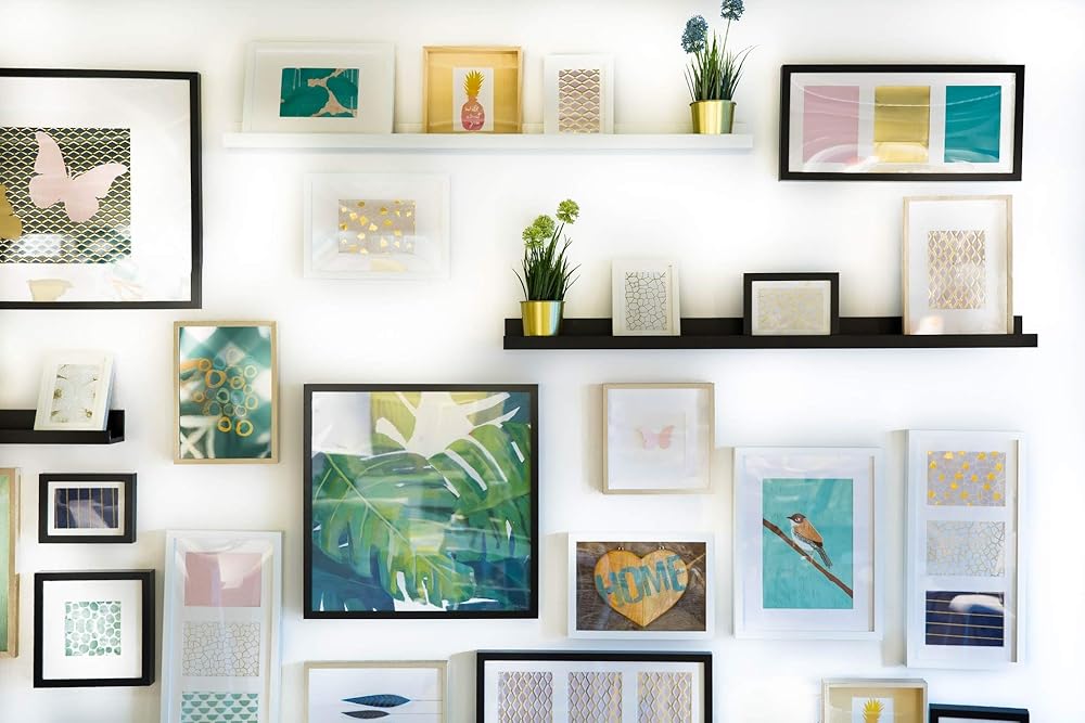 32x44 Black Picture Frames - Ready to Hang Solid Pine Wood Poster Frame - Photo Frame Polished Glass Front Clear Plexiglass Display Photograph - Hanging Hardware Included - Home wall Decor - 32 x 44