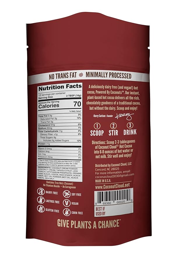 Coconut Cloud: Vegan, Natural, Delicious, Creamy Chocolate | Made in Colorado from Premium Milk Powder (Non-GMO, Gluten Free), Winter Cocoa Bundle, 7oz Each (Original, Toasted Marshmallow & Peppermint)??,<div>