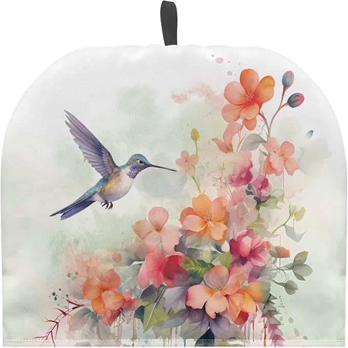 Floral Tea Cozy Insulation Kitchen Accessory Hummingbird Tea Cozies Covers Kitchen Home Decorative Tea Pots Cozy for Keeping Warm