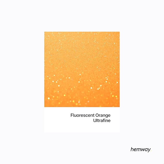 Hemway Premium Glitter Shaker - Fluorescent Orange | 130g Ultrafine Metallic Flake Sequins for Resin & Epoxy Crafts | Craft Supplies for Tumblers, Festival, Art