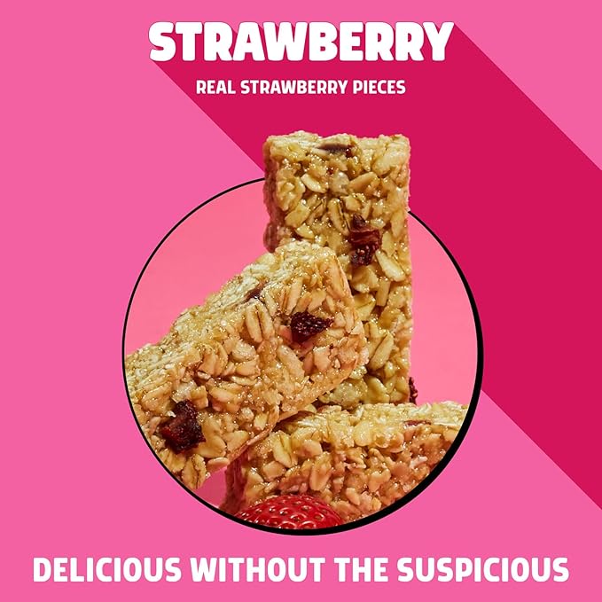 JUNKLESS Chewy Granola Bar 4?멑lavor Variety Pack (24 Bars)?밡on?멒MO, Gluten?멑ree, Less Sugar Snack Bars??Chocolate Chip, Peanut Butter Chocolate Chip, Cinnamon Roll & Real Strawberry, 4 Boxes