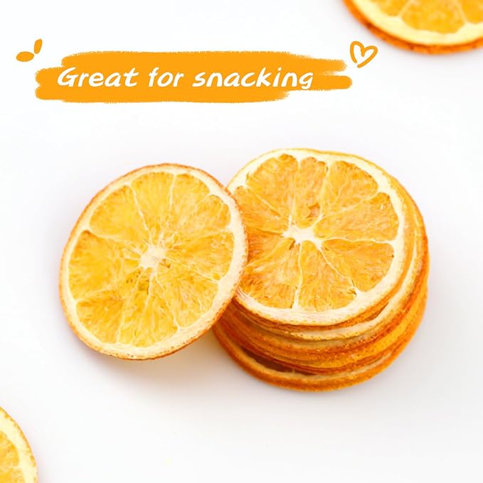 Haomly Dehydrated Dried Orange Slices| 200g(7.05oz) | Edible Dried Oranges For Cocktails|Natural Dehydrated Orange Wheels for Tea, Cakes, Decoration,Potpourri,Candle Crafts| No Additives,No Sugar Added