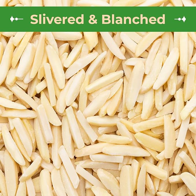 Sincerely Nuts ??Raw Blanched Slivered Almonds | 2 Lb. Bag | Delicious Guilt Free Snack | Low Calorie, Vegan, Gluten Free | Gourmet Kosher Food | Source of Fiber, Protein, Vitamins and Minerals