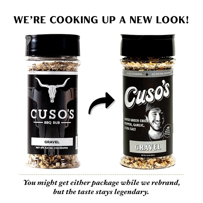 Cuso Cuts Gravel BBQ Rub - All-Purpose Rub - Spices for Steaks, Meat, & Veggies - Perfect for Burgers, Chicken, Pork, Beef, Ribs, and Pork Chops - Steak Seasoning for Grilling - 1 Count