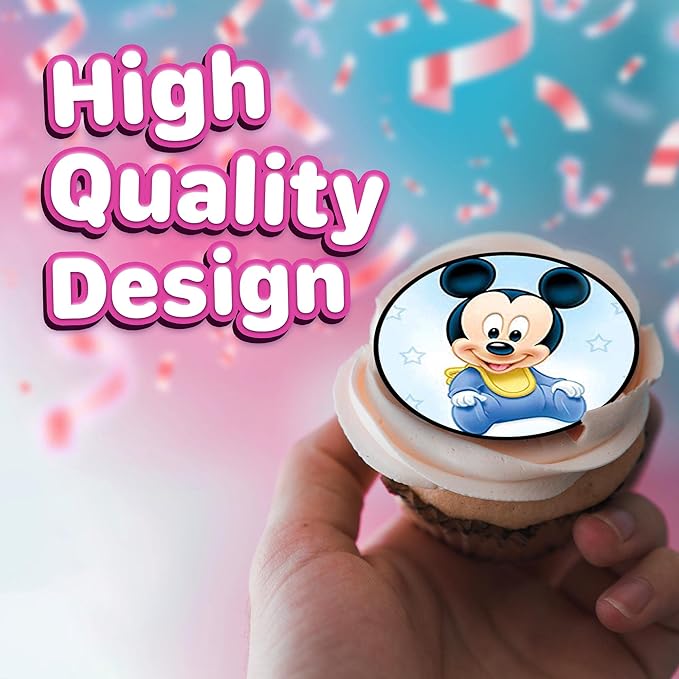 30 x Edible Cupcake Toppers ??Baby Mouse Inspired Collection of Edible Cake Decorations | Uncut Edible on Icing Sheet