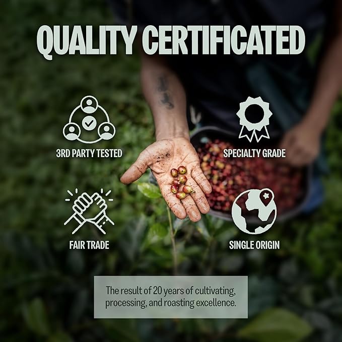 BAZAN COFFEE Fine Robusta Vietnam, Notes of Durian, Honey & Caramel, Organic Whole Bean, Medium Roast, Naturally Fermented 72H Anaerobic, 12oz