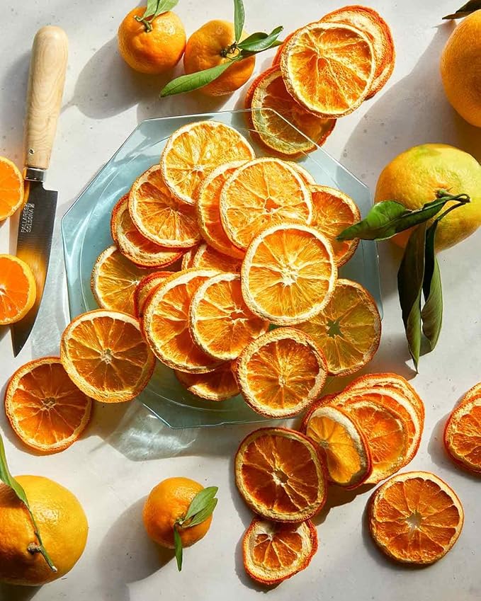 Dehydrated Dried Orange Slices | Orange Wheels | 45 + Servings Approx | 100% Natural No Added Sugars | For Cocktails, Wreath Making, Tea, Cakes, Decoration | Oranges For Cocktails | 3.5 OZ | 100 Grams
