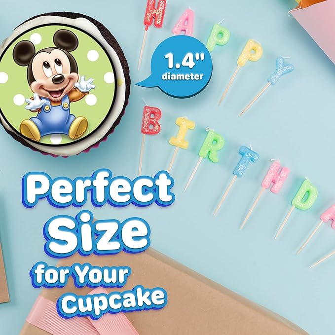30 x Edible Cupcake Toppers ??Baby Mouse Inspired Collection of Edible Cake Decorations | Uncut Edible on Icing Sheet
