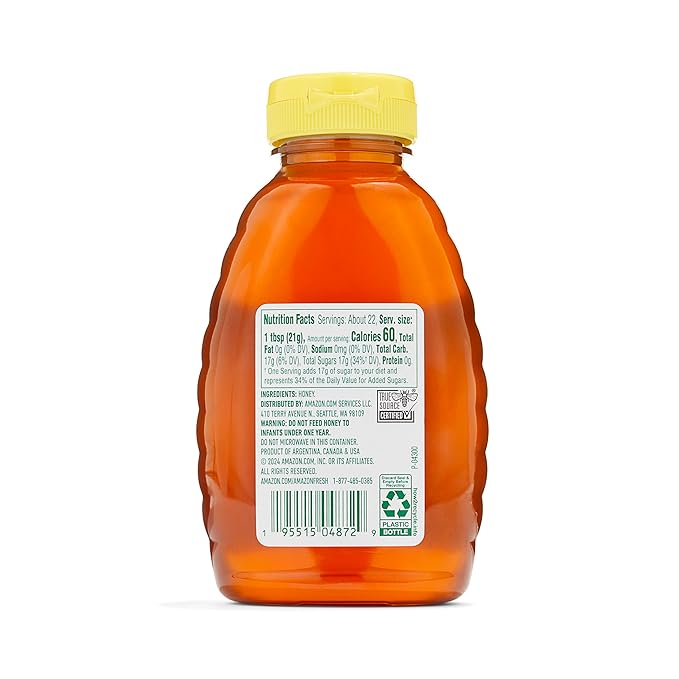Amazon Fresh, Raw Wildflower Honey, 16 Oz