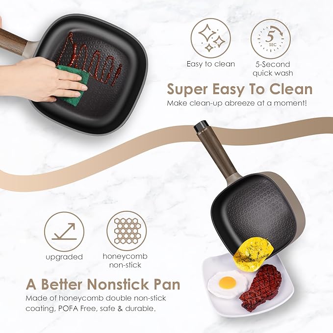2L Hot Pot Electric with Steamer, Portable Electric Pot with Upgrade Honeycomb Nonstick Coating for Dorm, Office, Travel, Multi Cooker Pot for Ramen, Soup, Oatmeal (Tongs Included)