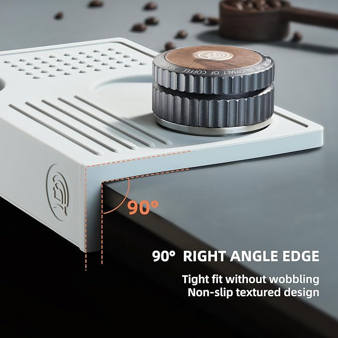 Coffee Expresso tamping mat,Food Grade Silicone, Waterproof Heat Resistant (Gray)