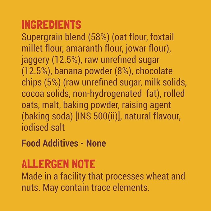 Slurrp Farm Millet Pancake Mix | Banana Choco-Chip | Made with Oats & Jowar | No Refined Sugar or Maida | Healthy Breakfast for Kids & Toddlers | 5.29 Oz (150g)