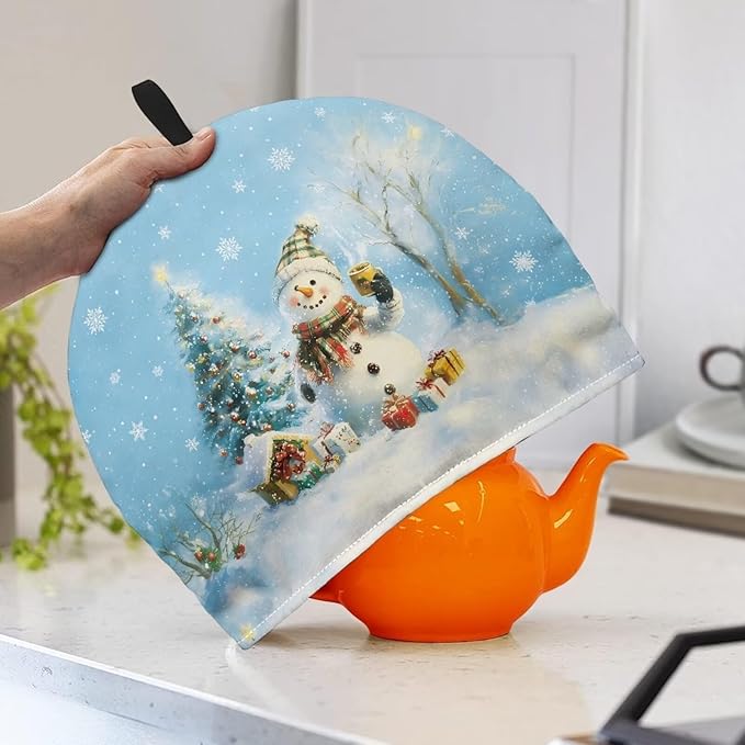Cute Dogs Tea Cozy for Teapot - Insulated Soft Tea Cozie Covers Small Teapot Warmers for Keeping Warm, Dust Cover, Christmas