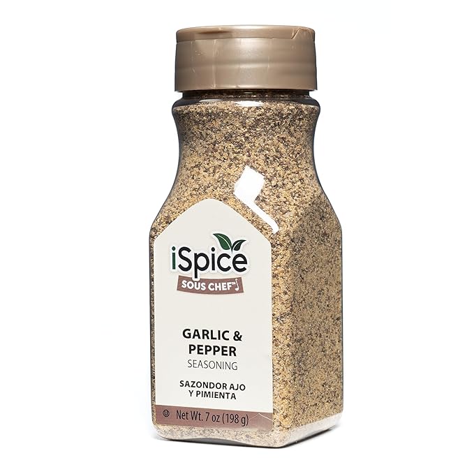 iSpice Garlic Pepper Spices and Seasonings for Cooking, 100% Natural World Flavour Premium Spices(198G - Pack of 1).