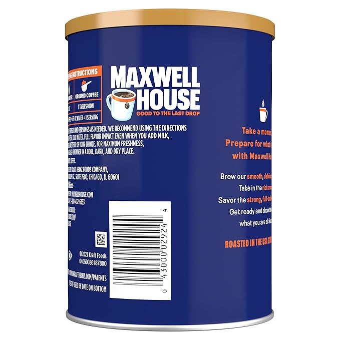 Maxwell House French Blend Ground Coffee, Bold Roast, 11 Ounce Canister