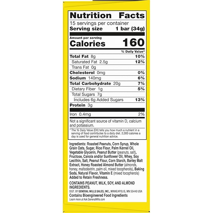 Nature Valley Sweet and Salty Nut Granola Bars, Peanut, 15 Bars, 18 oz