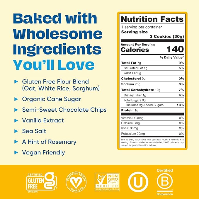 Partake Gluten Free Crunchy Cookies Variety Pack (Chocolate Chip, Ginger Snap, Classic Graham Cracker) - Vegan - Free From the Top 9 Allergens Including Dairy, Wheat, Soy, Eggs, & Peanuts - Non GMO - Safe School & Office Snack (3 Pack, 5.5oz Boxes)