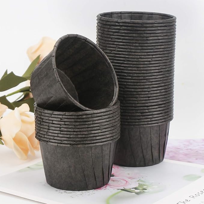 EUSOAR Baking Cups, 50pcs 3.5oz Cupcake Liners, Christmas Muffin Cupcake Liners, Cupcake Wrappers, Cupcake paper, Paper Cupcake Liners Holder, Disposable Ramekins, Muffin Pan Baking Cups