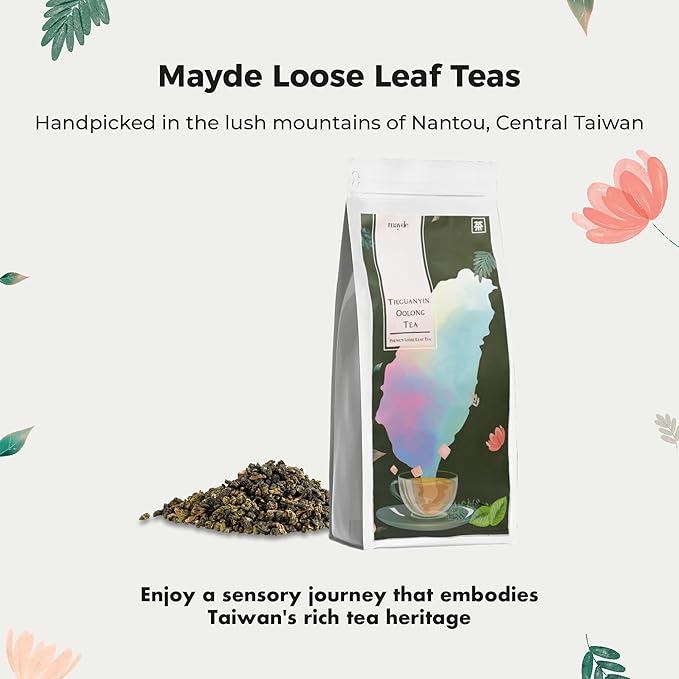 Mayde Tieguanyin Oolong Loose Leaf Tea - Premium Taiwanese Tea, 1 lb (16 oz)