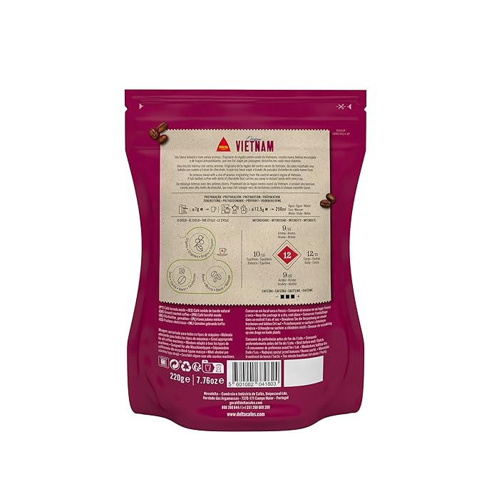 Delta Ground Roasted Coffee from Vietnam for Espresso Machines