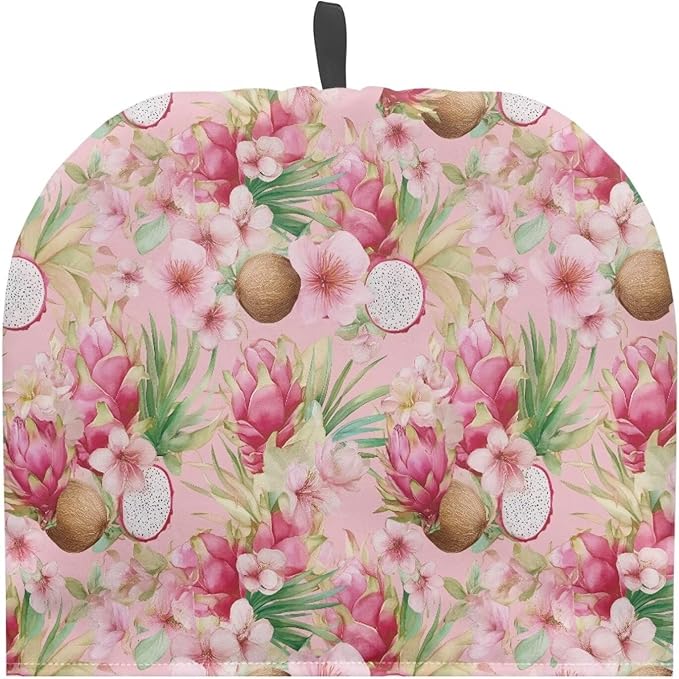 Hawaiian Large Tea Cozy for Teapot Coconut Print Extra Thick Tea Pot Cover Home Kitchen Decoration Insulated Teapot Cozy Dust Kitchen Accessories for Home Daily