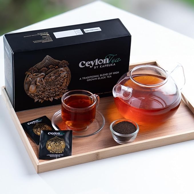 Ceylon Tea by Kapruka | Premium High-Grown Black Tea | 100 Tea Bags | Pure Ceylon Tea | Bold & Aromatic Flavor