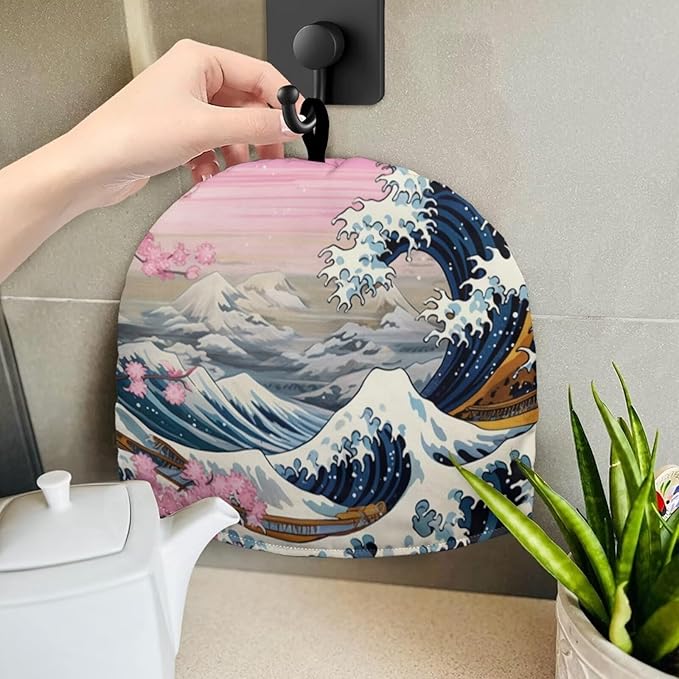 's Starry Sky 3D Printed Teapot Cover Decorative Dome Shaped Large Tea Cosy Dust Cover Home Kitchen Decoration Teapot Cover for Keeping Warm Insulated Kettle Cover