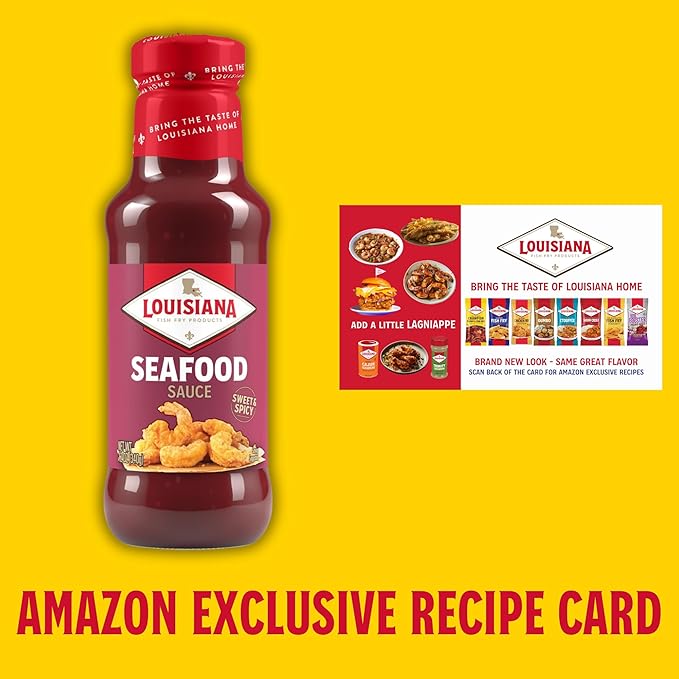 Louisiana Fish Fry Seafood Sauce - Sweet, Spicy, and Versatile 12oz (Pack of 1)