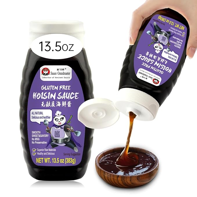 Gluten Free Hoisin Sauce, A New Favorite for Vegetarians and Healthy Eaters, Low Sodium, Low Calorie and No Preservatives, All Natural Handmade, Real Authentic Asian, All-Rounder From BBQ to Dipping