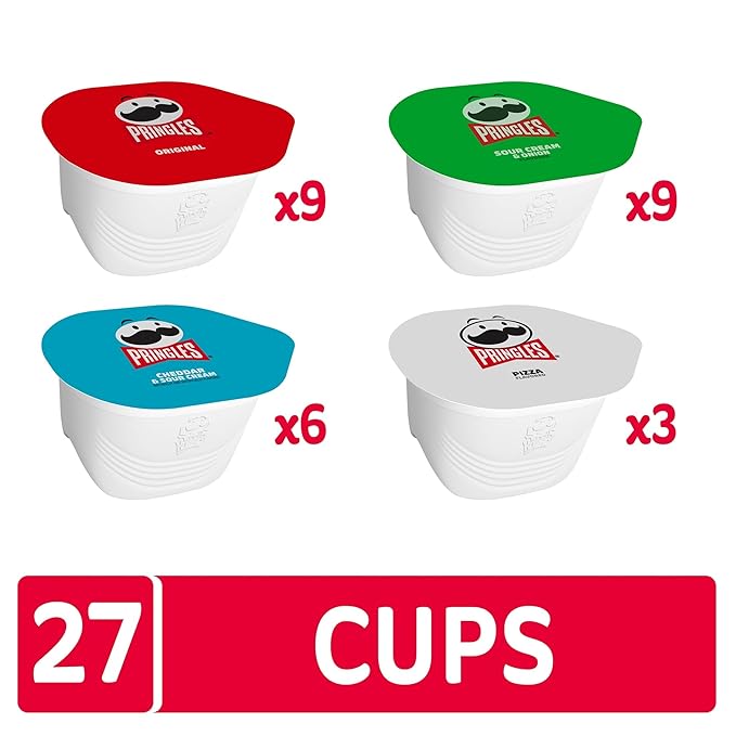 Pringles Potato Crisps Chips, Lunch Snacks, Back to School Snacks, Snack Stacks, Variety Pack (27 Cups)