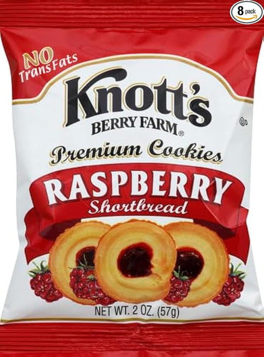 Knott's Berry Farm Raspberry Shortbread, 2-Ounce Packages (Pack of 8)