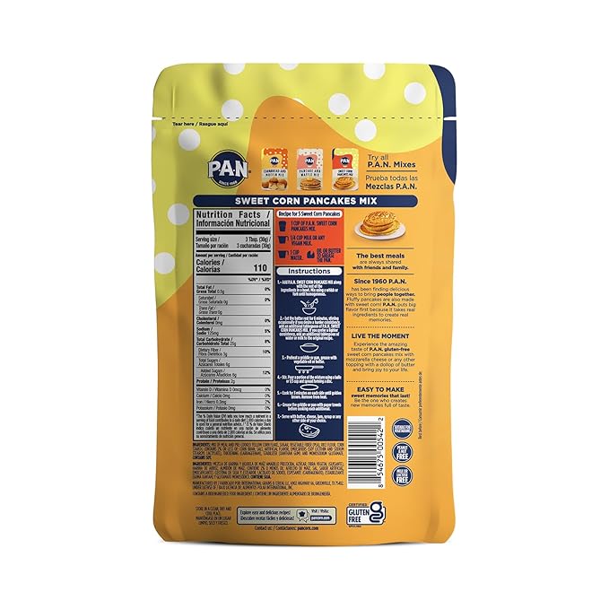 P.A.N Sweet Corn Pancakes Mix ??Gluten Free Easy to Prepare 1 lb (Pack of 6)