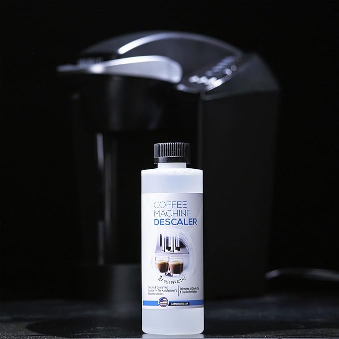 Keurig Compatible Descaling Solution - Descaler Cleaner Concentrate Kit For All 1.0 & 2.0 K-Cup Pod Machines and Espresso Machines - (2 Bottles, 4 Uses Plus 4 Filters)