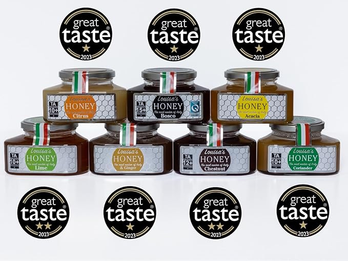 Louisa's Chestnut Honey | Award-Winning Italian Raw & Pure Honey | TA 12+ (MGO 354+) | 100% Traceable | Sustainably Sourced | GMO, Gluten & Allergen Free | 350g