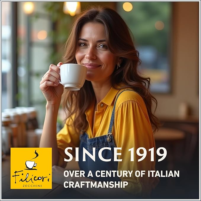 Filicori Zecchini Italian Espresso Beans ??Whole Bean Coffee, Bold Dark Roast Arabica & Robusta Blend Roasted in Bologna ??Slow Roasted Forte 340g