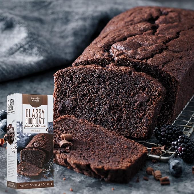 Tastefully Simple Classy Chocolate Pound Cake Mix, 17 Ounce