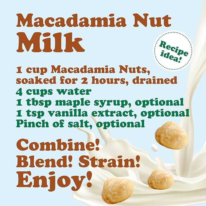 Whole Macadamia Nuts, 18 Pounds – Non-GMO Verified, Raw, Unsalted, Unroasted, Keto Friendly, Kosher, Vegan, Bulk, Great as Snack and for Baking, Good Source of Manganese, Thamin, and Copper