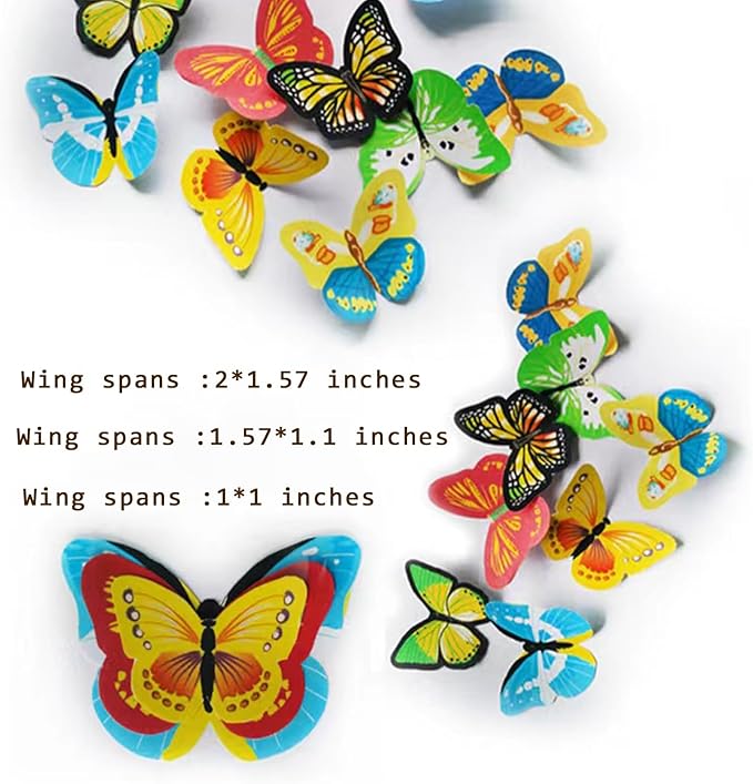 YOcity Wafer Paper Butterflies Cake Toppers Edible Butterfly Cake Decorations 60 Pcs Small Pastel Cupcake Topper For Wedding Party Birthday Baby Shower Mix Color and Assorted Size