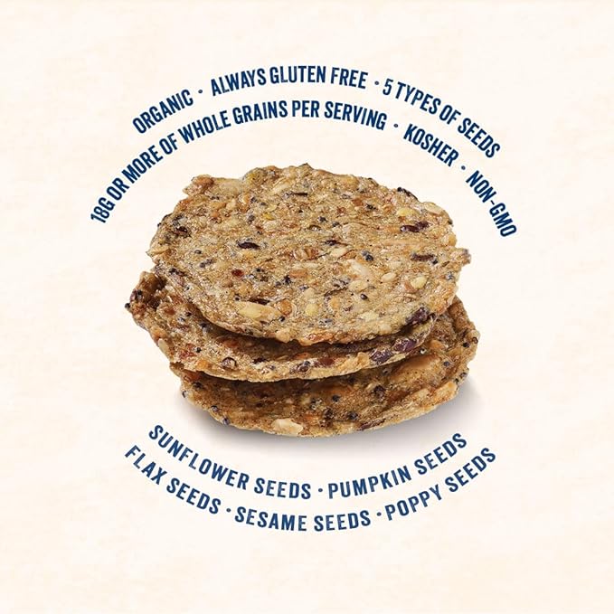 Mary's Gone Crackers Super Seed Classic Crackers, Vegan Friendly, Kosher, USDA Certified Organic, Gluten Free & Non-GMO, 4 Ounce (Pack of 6)