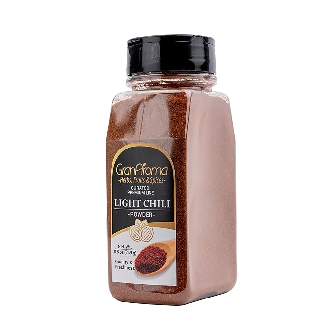GranAroma Light Chili Powder, Chilis & Dry Rubs, Flavorful, Light Taste (8.8 Ounce)