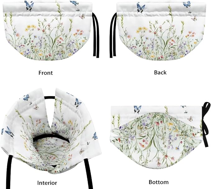 White Wildflower Tea Cozy Keep Warm Teapot Insulated for Halloween Day Insulated Teapot Cozy Kitchen Accessory Soft Teapot Dust Protector for Women