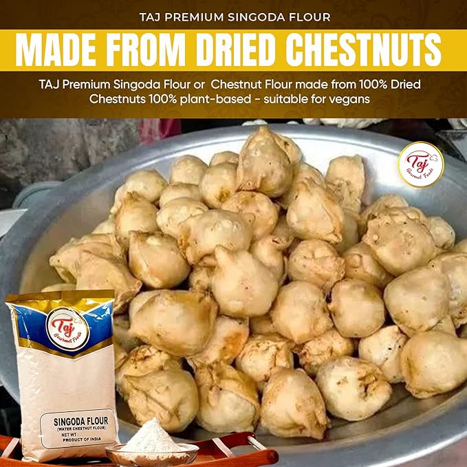 TAJ Premium Singoda Flour, Water Chestnut Flour, 4-Pounds