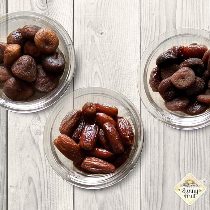 Sunny Fruit Organic Dried Fruit Assortment - Dates, Figs & Apricots Variety, 3 Bags (15 Individual Portion Packs) | No Preservatives, No Sugar Added | ORGANIC, NON-GMO, VEGAN, HALAL, KOSHER