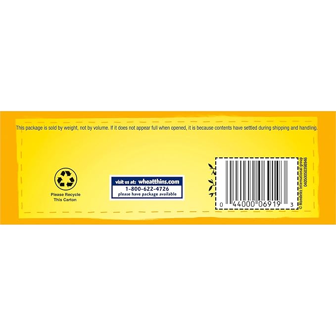 Wheat Thins Reduced Fat Snacks, Whole Grain Wheat Crackers, Bulk Snack Crackers, Family Size, 6 - 12.5 oz Boxes