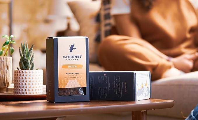 La Colombe Nizza Medium Roast Drip Grind Ground Coffee - Notes of Milk Chocolate, Nuts & Brownie with Honey-Sweet Roasted Nuttiness, 12 Ounce (Pack of 4)