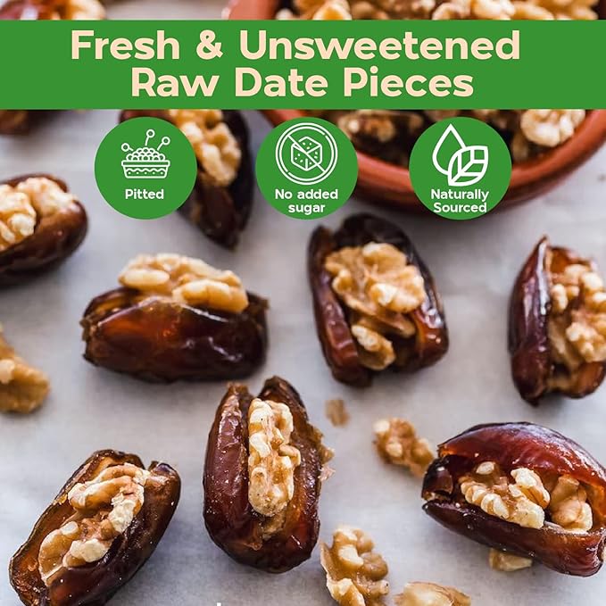 Sincerely Nuts No Sugar Added Pitted Dried Dates, 5lb - Whole Fresh Unsweetened Dry Date Pieces - Natural Non Sugared Dates for Mixed Fruits, Bread & Smoothies - Vegan, Kosher & Gluten Free Snack