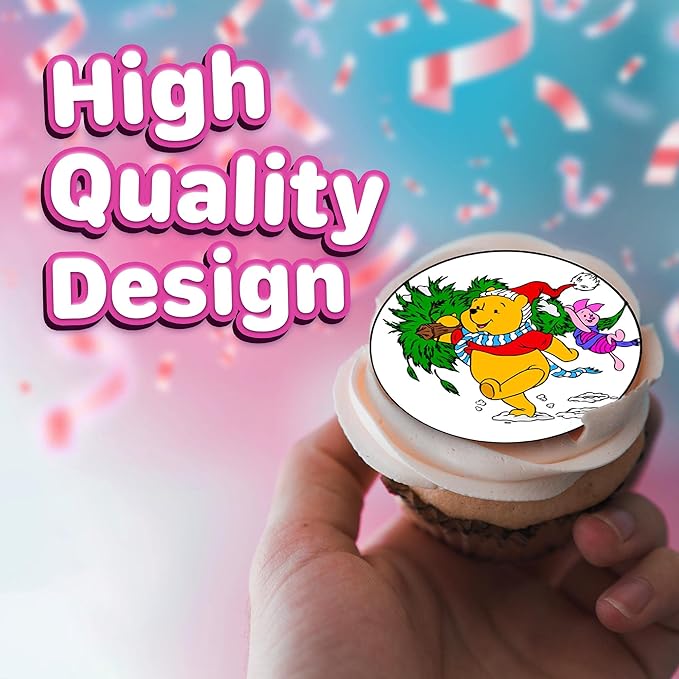 30 x Edible Cupcake Toppers ??Honey Bear Inspired Collection of Edible Cake Decorations | Uncut Edible on Wafer Sheet