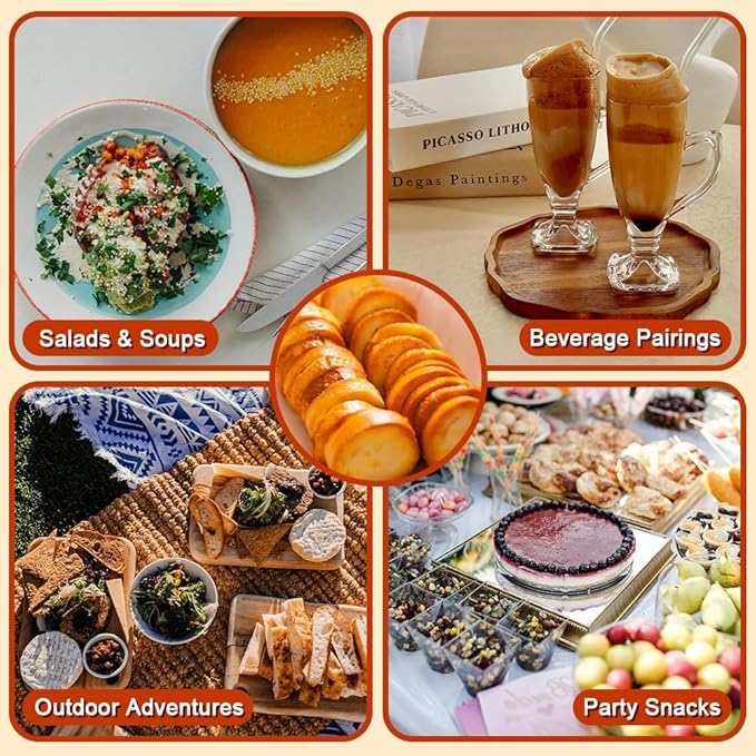 EAPC Crunchy Grilled Steamed Buns Chunks - Chinese Bread Cubes Snack, Crispy Buns, Portable Bucket Pack, Ready to Eat, 5.28oz/150g - 2 Flavor Pack (BBQ & Salt and Pepper)