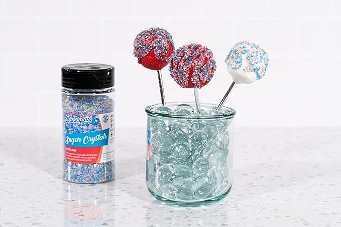 Bakerpan Pearlized Sugar Sprinkles for Baking - 7 Ounce Pastel Decorating Sugar Crystals for Cookies, Cake Pops, Ice Cream (Made in USA)