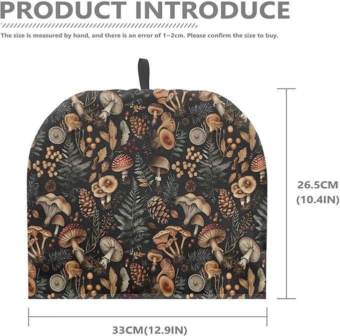 Mushroom Print Tea Cozy Cover Warmth Keep Tea Kettle Cover Teapot Cozy Tea Pot Cozies Heat Resistant Teapot Protector Home Kitchen Accessories D챕cor